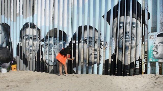 Work on Border Wall Immigration Mural Stopped During COVID-19 Crisis